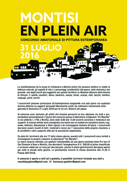 Montisi En Plein Air, concorso di pittura amatoriale a Montisi (SI)